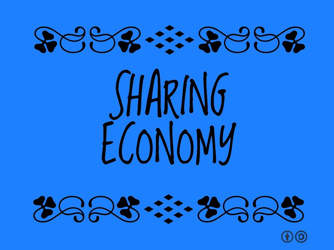 Grafik mit dem Schriftzug Sharing Economy